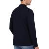 MoFiz Lightweight Men’s Long Sleeve Polo Shirts Quarter Zipper Pullover Men’s Polo Shirts(Navy)