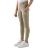 MoFiz Girls Horse Riding Pants Summer Full Seat Silicone Kids Equestrian Breeches Youth Schooling Tights Zipper Pockets(A01-khaki)
