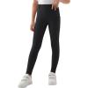 MoFiz Girls Horse Riding Pants Summer Full Seat Silicone Kids Equestrian Breeches Youth Schooling Tights Zipper Pockets(A02-black)