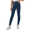 MoFiz Girls Horse Riding Pants Summer Full Seat Silicone Kids Equestrian Breeches Youth Schooling Tights Zipper Pockets(A03-dark Blue)