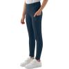 MoFiz Girls Horse Riding Pants Summer Full Seat Silicone Kids Equestrian Breeches Youth Schooling Tights Zipper Pockets(A03-dark Blue)