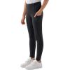 MoFiz Girls Horse Riding Pants Summer Full Seat Silicone Kids Equestrian Breeches Youth Schooling Tights Zipper Pockets(A04-dark Gray)