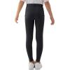 MoFiz Girls Horse Riding Pants Summer Full Seat Silicone Kids Equestrian Breeches Youth Schooling Tights Zipper Pockets(A04-dark Gray)