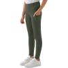MoFiz Girls Horse Riding Pants Summer Full Seat Silicone Kids Equestrian Breeches Youth Schooling Tights Zipper Pockets(A05-gray Green)