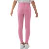 MoFiz Girls Horse Riding Pants Summer Full Seat Silicone Kids Equestrian Breeches Youth Schooling Tights Zipper Pockets(A06-pink)