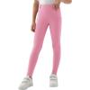 MoFiz Girls Horse Riding Pants Summer Full Seat Silicone Kids Equestrian Breeches Youth Schooling Tights Zipper Pockets(A06-pink)