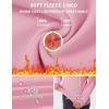 MoFiz Girls Long Sleeve Equestrian Riding Shirt Soft Thermal Half Zip Fleece Lined Jacket for Winter Horseback Riding Kids(Pink)