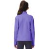 MoFiz Girls Long Sleeve Equestrian Riding Shirt Soft Thermal Half Zip Fleece Lined Jacket for Winter Horseback Riding Kids(Purple)
