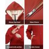 MoFiz Kids Fleece Jackets Sherpa Lined Hoodie Jacket Hooded Zip up Sweatshirt Coats for Boys Girls Winter Casual Outerwear(Red)