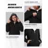MoFiz Kids Sherpa Lined Hoodie Fleece Jacket Boys Girls Warm Sweatshirt Full Zip Hooded Soft Winter Coat School Outerwear(Black)