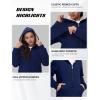 MoFiz Kids Sherpa Lined Hoodie Fleece Jacket Boys Girls Warm Sweatshirt Full Zip Hooded Soft Winter Coat School Outerwear(Navy Blue)