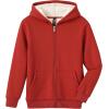 MoFiz Kids Sherpa Lined Hoodie Fleece Jacket Boys Girls Warm Sweatshirt Full Zip Hooded Soft Winter Coat School Outerwear(Red)