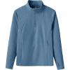 MoFiz Girls Long Sleeve Equestrian Riding Shirt Soft Thermal Half Zip Fleece Lined Jacket for Winter Horseback Riding Kids(Blue)