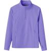 MoFiz Girls Long Sleeve Equestrian Riding Shirt Soft Thermal Half Zip Fleece Lined Jacket for Winter Horseback Riding Kids(Purple)
