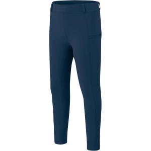 MoFiz Girls Horse Riding Pants Summer Full Seat Silicone Kids Equestrian Breeches Youth Schooling Tights Zipper Pockets(A03-dark Blue)