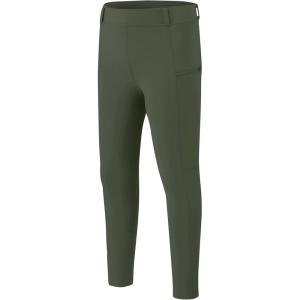 MoFiz Girls Horse Riding Pants Summer Full Seat Silicone Kids Equestrian Breeches Youth Schooling Tights Zipper Pockets(A05-gray Green)