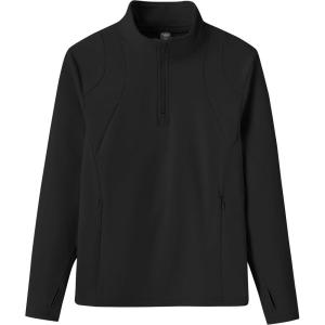 MoFiz Girls Long Sleeve Equestrian Riding Shirt Soft Thermal Half Zip Fleece Lined Jacket for Winter Horseback Riding Kids(Black)