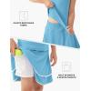 MoFiz Girls Tennis Golf Dress Outfit Sleeveless Tank Top Sets Athletic Dresses with Shorts Pockets(Light Blue)