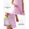 MoFiz Girls Tennis Golf Dress Outfit Sleeveless Tank Top Sets Athletic Dresses with Shorts Pockets(Light Pink)