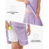 MoFiz Girls Tennis Golf Dress Outfit Sleeveless Tank Top Sets Athletic Dresses with Shorts Pockets(Light Purple)