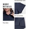 MoFiz Women’s Plus Size Golf Polo Shirts Collared Short Sleeve Golf Shirts Casual Athletic Tennis Workout Tops(Navy Blue)