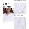 MoFiz Women’s Plus Size Golf Polo Shirts Collared Short Sleeve Golf Shirts Casual Athletic Tennis Workout Tops(White)