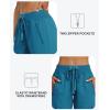 MoFiz Women’s Cargo Capris Pants Loose Fit Casual Hiking Pants Lightweight Quick Dry Travel Summer Pants for Women(Blue)