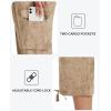 MoFiz Women’s Cargo Capris Pants Loose Fit Casual Hiking Pants Lightweight Quick Dry Travel Summer Pants for Women(Dirty Khaki)