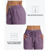 MoFiz Women’s Cargo Capris Pants Loose Fit Casual Hiking Pants Lightweight Quick Dry Travel Summer Pants for Women(Pink Purple)