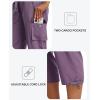 MoFiz Women’s Cargo Capris Pants Loose Fit Casual Hiking Pants Lightweight Quick Dry Travel Summer Pants for Women(Pink Purple)