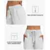 MoFiz Women’s Cargo Capris Pants Loose Fit Casual Hiking Pants Lightweight Quick Dry Travel Summer Pants for Women(White)