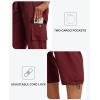 MoFiz Women’s Cargo Capris Pants Loose Fit Casual Hiking Pants Lightweight Quick Dry Travel Summer Pants for Women(Wine Red)