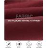 MoFiz Women’s Cargo Capris Pants Loose Fit Casual Hiking Pants Lightweight Quick Dry Travel Summer Pants for Women(Wine Red)