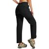 MoFiz Womens Cargo Hiking Pants Water Resistant Lightweight Quick Dry Travel Outdoor Work Trip Pants with Zipper Pockets(Black)