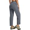 MoFiz Womens Cargo Hiking Pants Water Resistant Lightweight Quick Dry Travel Outdoor Work Trip Pants with Zipper Pockets(Dark Gray)