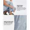 MoFiz Womens Cargo Hiking Pants Water Resistant Lightweight Quick Dry Travel Outdoor Work Trip Pants with Zipper Pockets(Gray)