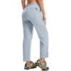 MoFiz Womens Cargo Hiking Pants Water Resistant Lightweight Quick Dry Travel Outdoor Work Trip Pants with Zipper Pockets(Gray)