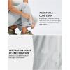 MoFiz Womens Cargo Hiking Pants Water Resistant Lightweight Quick Dry Travel Outdoor Work Trip Pants with Zipper Pockets(Light Gray)
