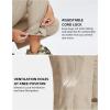 MoFiz Womens Cargo Hiking Pants Water Resistant Lightweight Quick Dry Travel Outdoor Work Trip Pants with Zipper Pockets(Light Khaki)