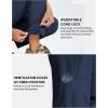 MoFiz Womens Cargo Hiking Pants Water Resistant Lightweight Quick Dry Travel Outdoor Work Trip Pants with Zipper Pockets(Navy Blue)