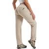 MoFiz Women’s Hiking Cargo Pants Lightweight Quick Dry UPF 50 Water Resistant Fishing Camping Travel Pant with 5 Pockets(Khaki)