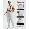 MoFiz Women’s Hiking Cargo Pants Lightweight Quick Dry UPF 50 Water Resistant Fishing Camping Travel Pant with 5 Pockets(Light Gray)