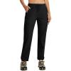 MoFiz Womens Cargo Hiking Pants Water Resistant Lightweight Quick Dry Travel Outdoor Work Trip Pants with Zipper Pockets(Black)