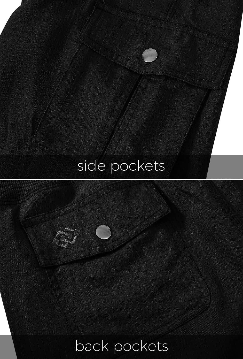 image:imageMoFiz Womens Capris with Pockets Loose Fit Casual Capri Pants Dressy Lightweight Ladies Baggy Cargo Pants for HikingBlack