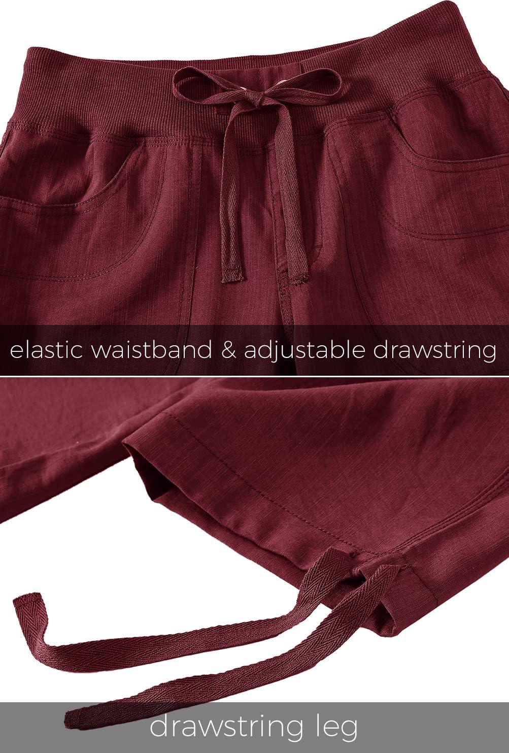 image:imageMoFiz Womens Capris with Pockets Loose Fit Casual Capri Pants Dressy Lightweight Ladies Baggy Cargo Pants for HikingBurgundy Red