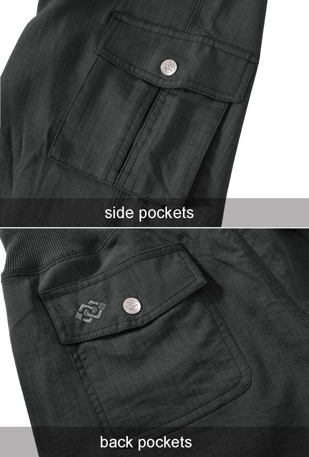 image:imageMoFiz Womens Capris with Pockets Loose Fit Casual Capri Pants Dressy Lightweight Ladies Baggy Cargo Pants for HikingDark Grey