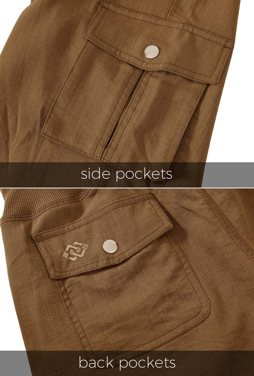 image:imageMoFiz Womens Capris with Pockets Loose Fit Casual Capri Pants Dressy Lightweight Ladies Baggy Cargo Pants for HikingYellow 1