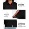 MoFiz Plus Size Zipper Up Golf Polo Shirts for Women Short Sleeve Collared Tennis Workout Tops Casual Activewear XL-5XL(Black)