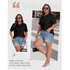 MoFiz Plus Size Zipper Up Golf Polo Shirts for Women Short Sleeve Collared Tennis Workout Tops Casual Activewear XL-5XL(Black)