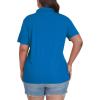 MoFiz Plus Size Zipper Up Golf Polo Shirts for Women Short Sleeve Collared Tennis Workout Tops Casual Activewear XL-5XL(Blue)